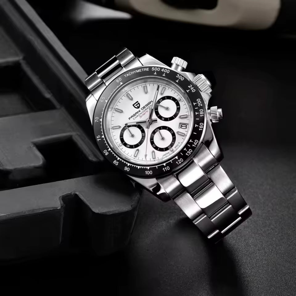 PD-1644 White Chronograph
