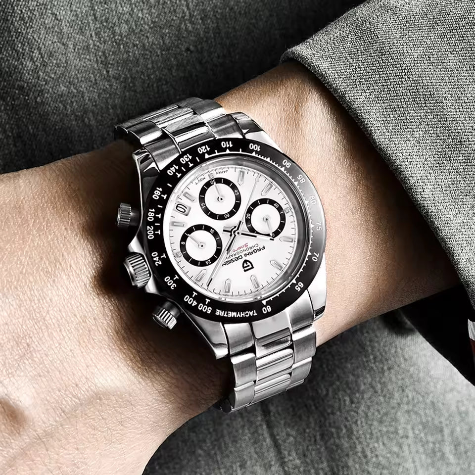 PD-1644 White Chronograph